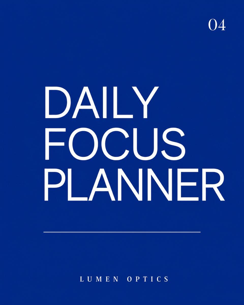 Daily Focus Planner